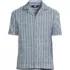 Men's Short Sleeve Textured Jacquard Camp Collar Shirt - Set Top, Front