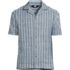 Men's Short Sleeve Textured Jacquard Camp Collar Shirt - Set Top, Front