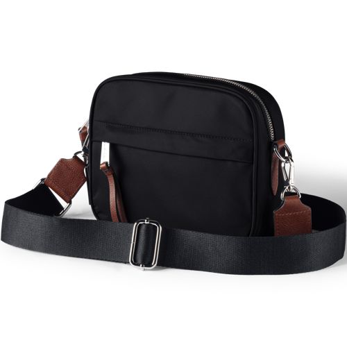  Lands' End Kleine Umhängetasche, Damen, Größe:null Regular, Schwarz, Nylon, By Lands' End 