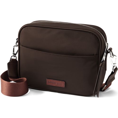 Crossbody Bag, Women, size: one size, regular, Brown, Nylon, by Lands' End