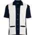 Men's Short Sleeve Supima Retro Camp Collar Button Through Shirt, Front