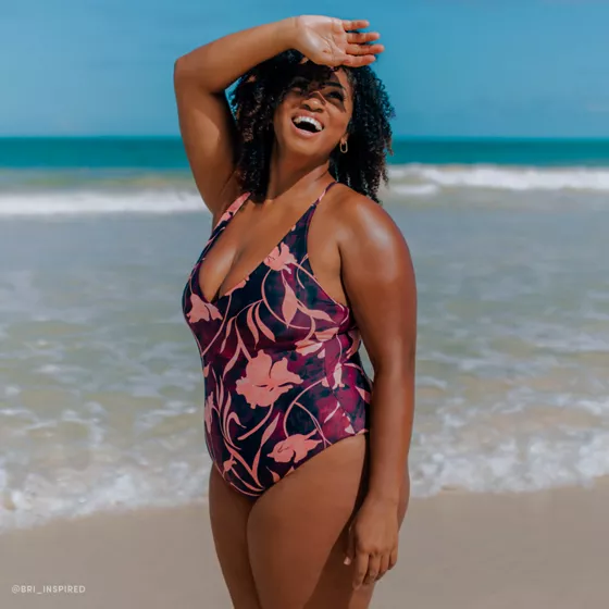 Andie x Lands' End Women's Tugless Elwood One Piece Swimsuit - primary