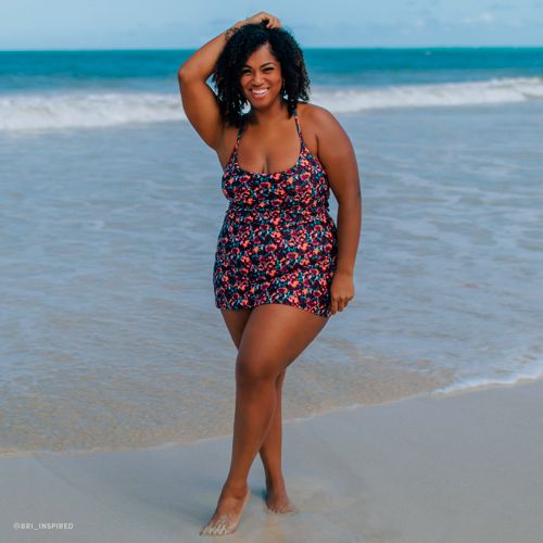 Women's Crochet Monokini Swim Dress Swimsuit | Lands' End