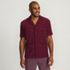 Men's Short Sleeve Textured Terry Camp Collar, Front