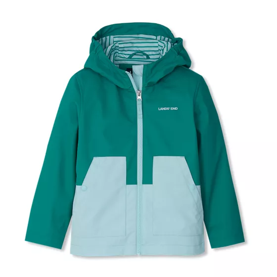 Kids Water Resistant Hooded Slicker Rain Jacket - primary