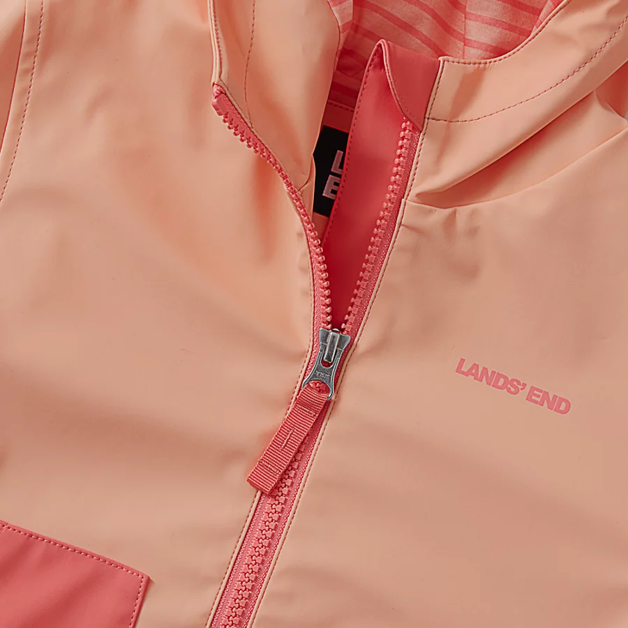 Kids' Water Resistant Hooded Slicker Rain Jacket view 3