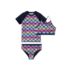Girls Chlorine Resistant Short Sleeve Rash Guard Swim Top and Bikini Set, alternative image