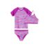 Girls Chlorine Resistant Short Sleeve Rash Guard Swim Top and Bikini Set, alternative image