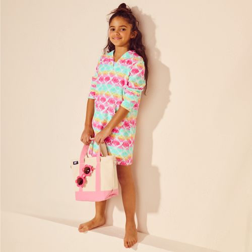 Kids Long Sleeve Hooded Front Pocket Terry Cloth Swimsuit Cover-Up, alternative image