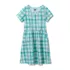 Girls Short Sleeve Gathered Waist Jersey Dress, alternative image