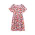 Girls Short Sleeve Gathered Waist Jersey Dress, alternative image