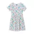Girls Short Sleeve Gathered Waist Jersey Dress, alternative image