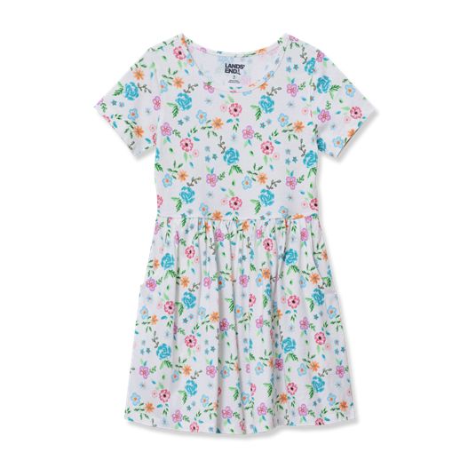 lands end jersey dress Girls Dresses Flounce dress