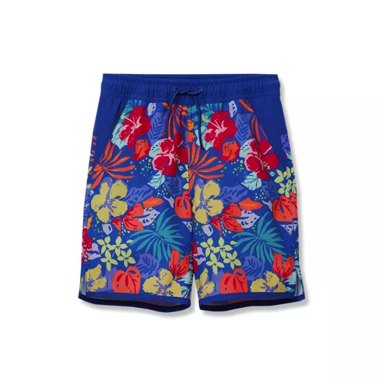 Boys Slim Chlorine Resistant Stretch Hydroliner Sport Swim Trunks - primary