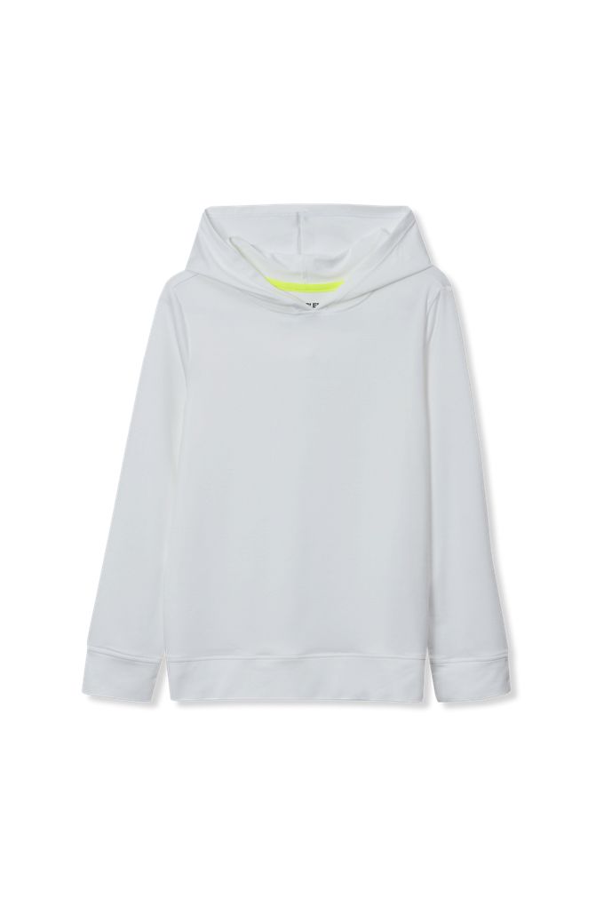 Kids Sunshade UPF 50 Long Sleeve Sun Hoodie Rash Guard - Lands' End - White - S