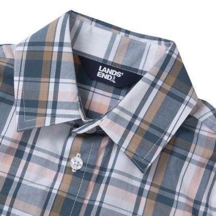 Kids Short Sleeve Poplin Camp Shirt - image 2