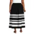 Women's Plus Size Poplin Pull On Striped Maxi Skirt, Back
