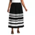 Women's Plus Size Poplin Pull On Striped Maxi Skirt, Front