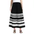 Women's Poplin Pull On Striped Maxi Skirt, Front