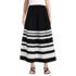 Women's Poplin Pull On Striped Maxi Skirt, Front