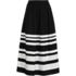 Women's Poplin Pull On Striped Maxi Skirt, Front