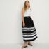 Women's Poplin Pull On Striped Maxi Skirt, alternative image