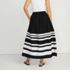Women's Poplin Pull On Striped Maxi Skirt, Back