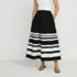 Women's Poplin Pull On Striped Maxi Skirt, Front