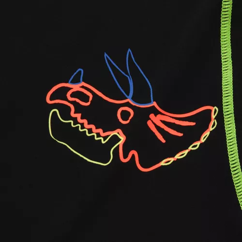 Boys Chlorine Resistant Long Sleeve Mock Neck UPF 50 Rash Guard, alternative image