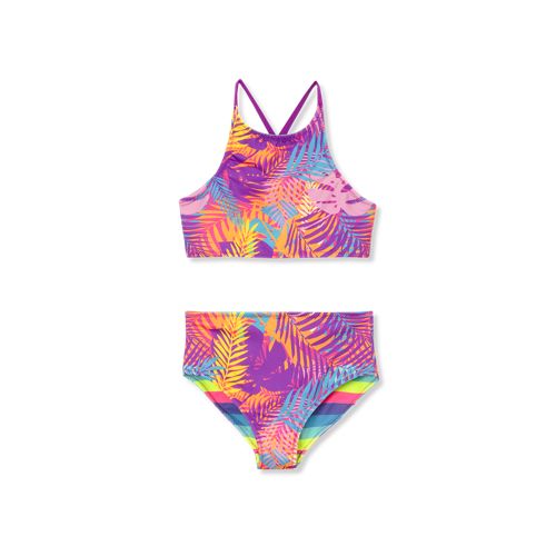 Girls Chlorine Resistant Reversible X-back Bikini Swim Set, alternative image