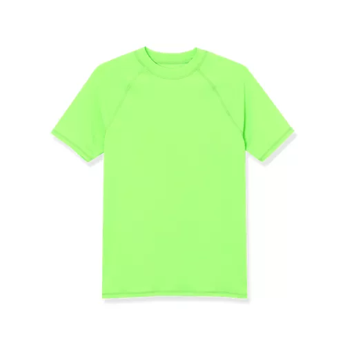 Boys Sunshade UPF 50 Chlorine Resistant Short Sleeve Crew Neck Rash Guard, alternative image