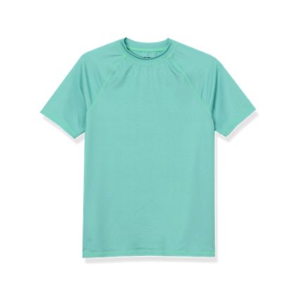Boys Chlorine Resistant Short Sleeve Crew Neck UPF 50 Rash Guard - image 1