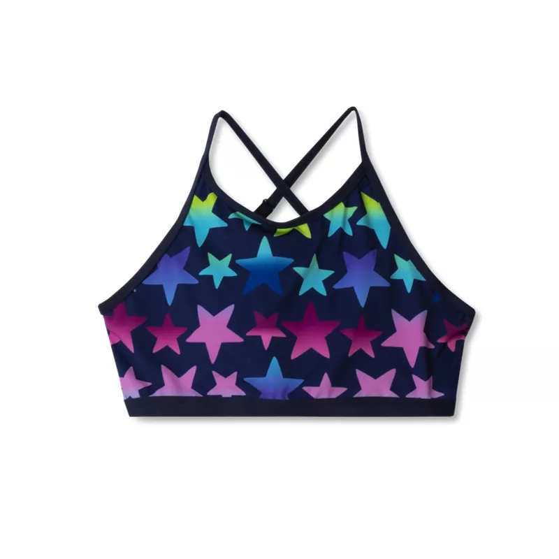 Girls Chlorine Resistant Criss Cross Bikini Top, alternative image