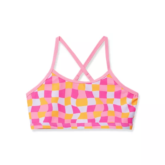 Girls Chlorine Resistant Criss Cross Bikini Top - primary