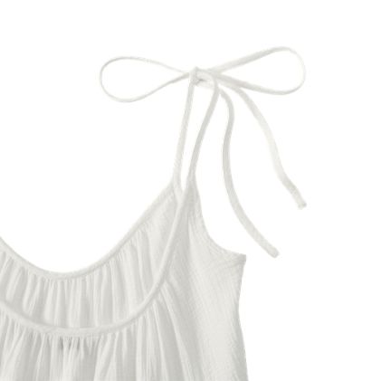 Women's Cotton Gauze Tiered Mini Cover-up Dress - image 6