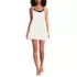 Women's Oversized Cotton Gauze Tiered Mini Cover-up Dress, Front