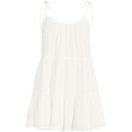 Women's Cotton Gauze Tiered Mini Cover-up Dress - image 3