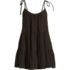 Women's Plus Size Cotton Gauze Tiered Mini Cover-up Dress, Front