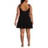 Women's Plus Size Cotton Gauze Tiered Mini Cover-up Dress, Back