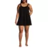 Women's Plus Size Oversized Cotton Gauze Tiered Mini Cover-up Dress, Front