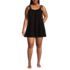 Women's Plus Size Cotton Gauze Tiered Mini Cover-up Dress, Front