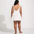 Women's Plus Size Cotton Gauze Tiered Mini Cover-up Dress, Back