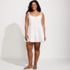 Women's Plus Size Cotton Gauze Tiered Mini Cover-up Dress, Front