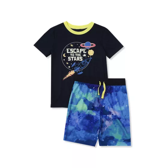 Boys Short Sleeve Tee and Shorts Pajama Set - primary