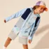 Kids Water Resistant Hooded Rain Jacket, alternative image