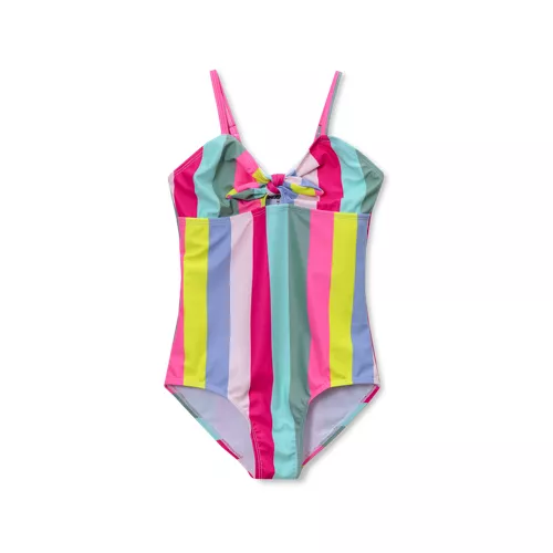 Girls Chlorine Resistant Cutout One Piece Swimsuit, alternative image