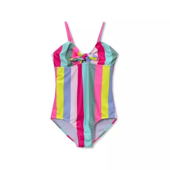 Girls Chlorine Resistant Cutout One Piece Swimsuit - primary