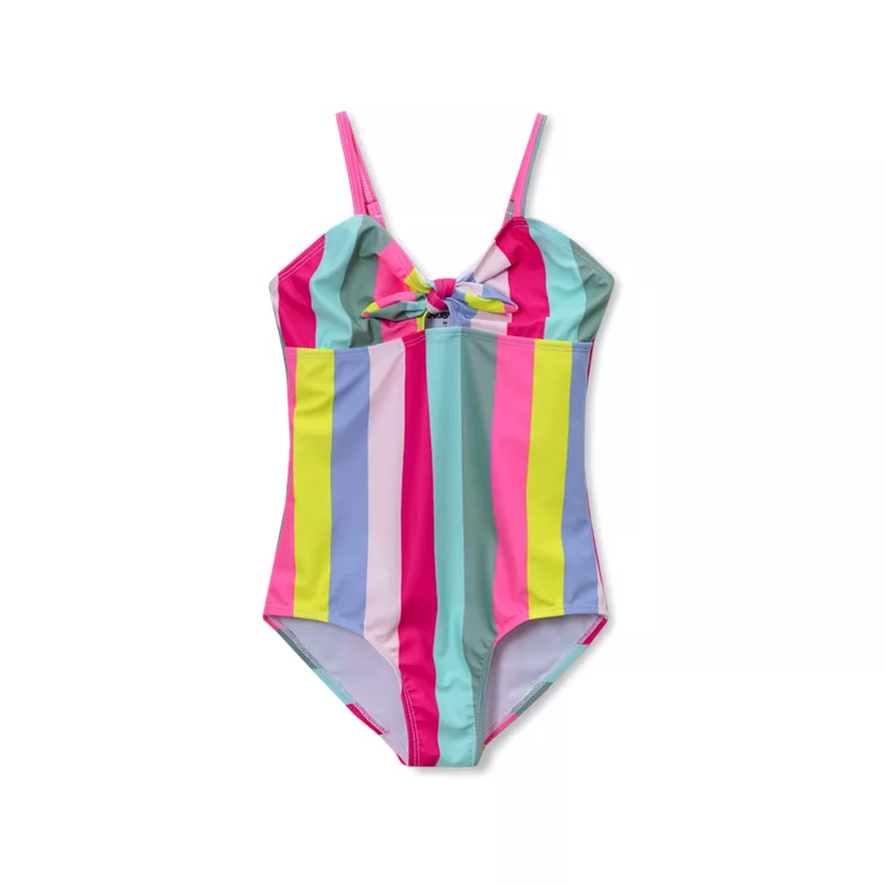Girls Chlorine Resistant Cutout One Piece Swimsuit, alternative image