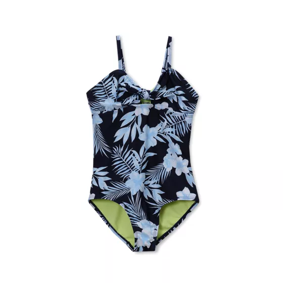 Girls Chlorine Resistant Cutout One Piece Swimsuit - primary