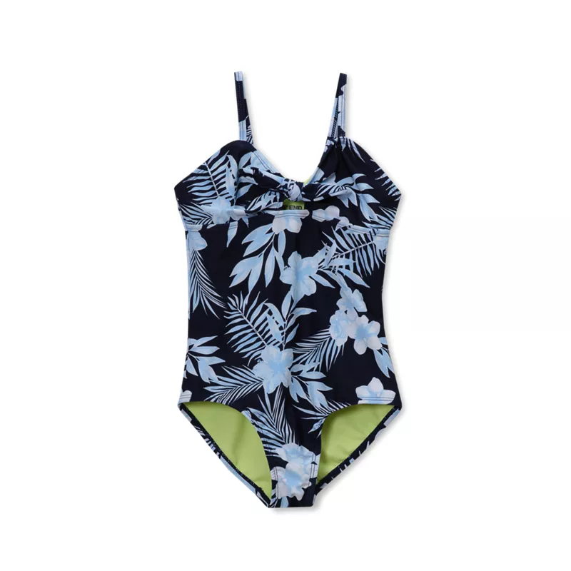 Girls Chlorine Resistant Cutout One Piece Swimsuit, alternative image